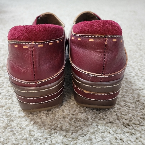 L’Artiste Spring Step Burbank-PR Leather Clog Women’s Size 36(US 5.5-6) Burgundy - Picture 8 of 11